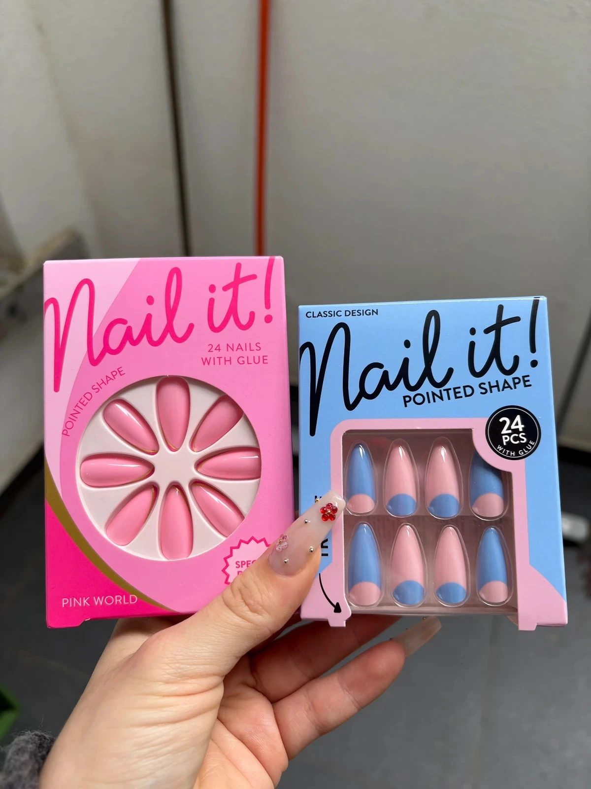 Lot de 2 sets de faux ongles